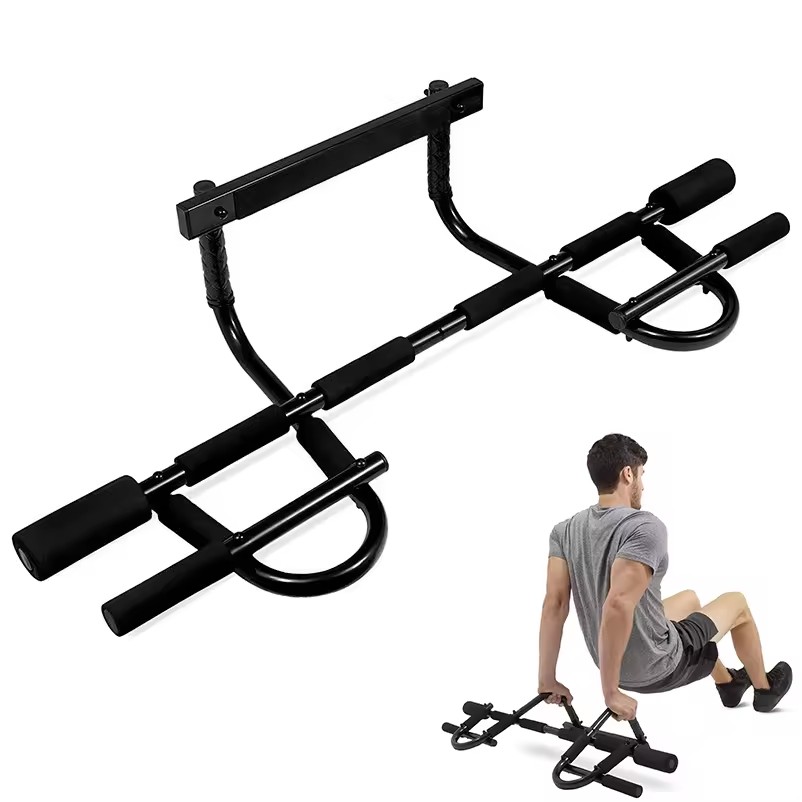 Pull Up Bar Grip - อุปกรณ์ออกกำลังกายที่บ้าน บาร์ดึงข้อแบบติดประตูพับได้ ปรับระดับได้ ทำจากเหล็ก