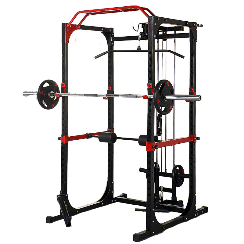 Pull Up Bar Grip - แร็คพาวเวอร์เคจสำหรับออกกำลังกายแบบมัลติฟังก์ชั่น พร้อมบาร์ดึงข้อแบบหลายจุด ปรับระดับความสูงได้ พร้อมราวจับนิรภัย สำหรับการฝึกความแข็งแรงในยิมที่บ้าน 1